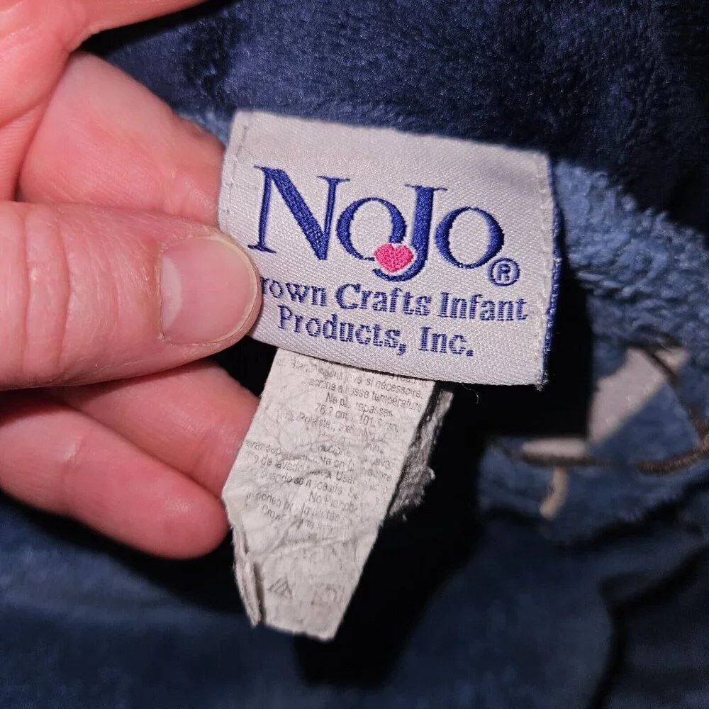 Nojo Blue Fleece Baby Blanket Sports Ball Basketball Football Baseball 30x40